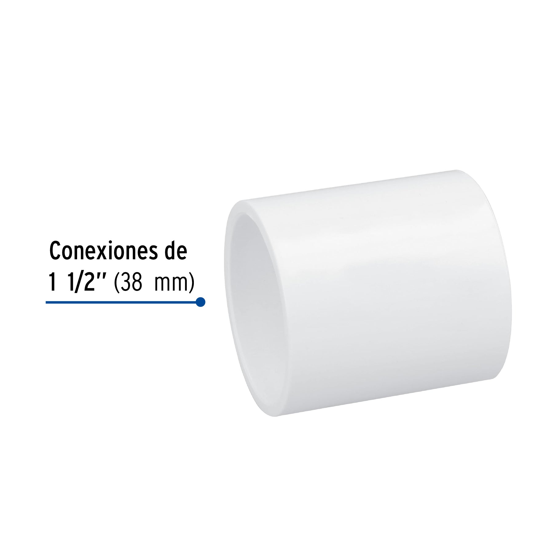 Cople de PVC, 1-1/2"