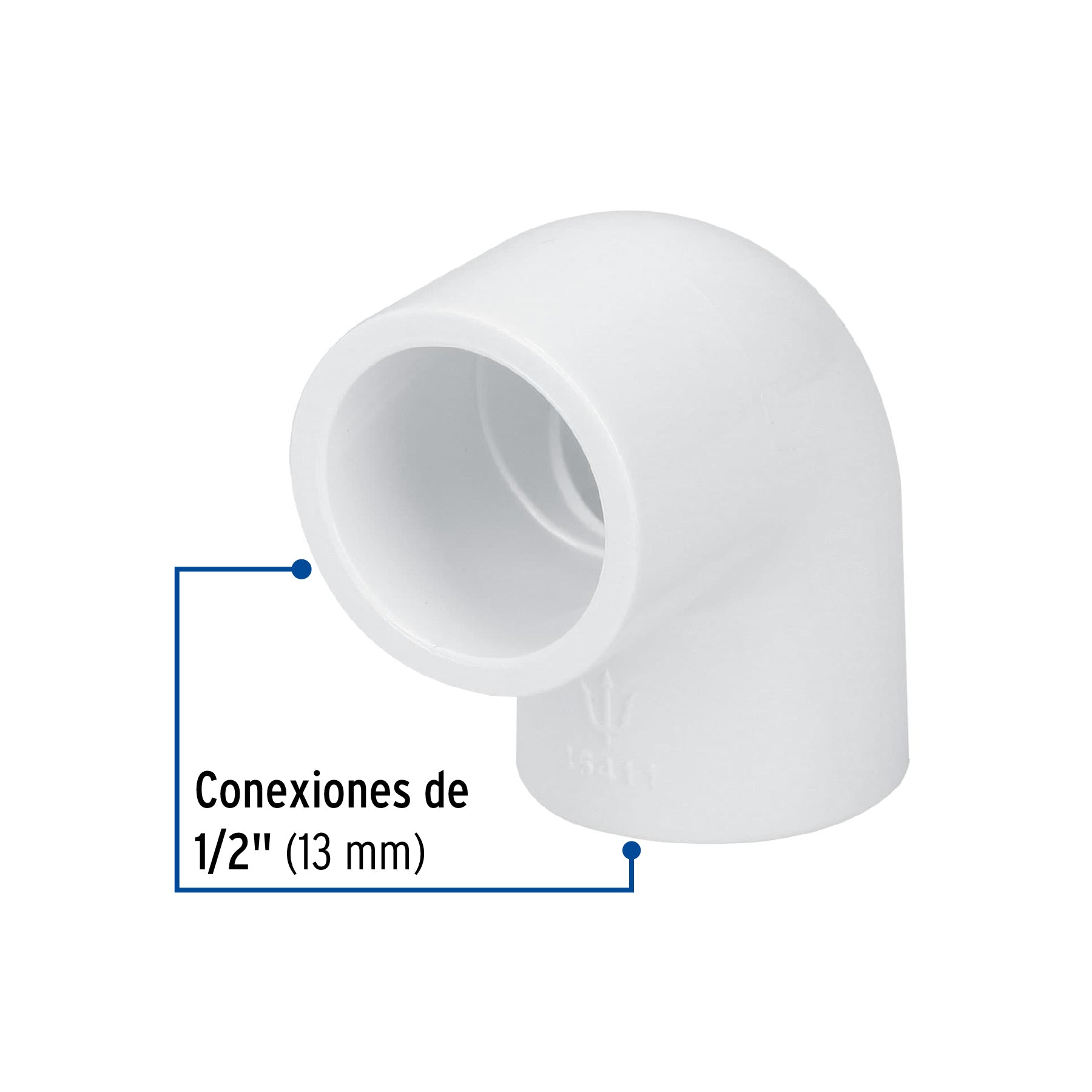 Codo 90° de PVC, 1/2"