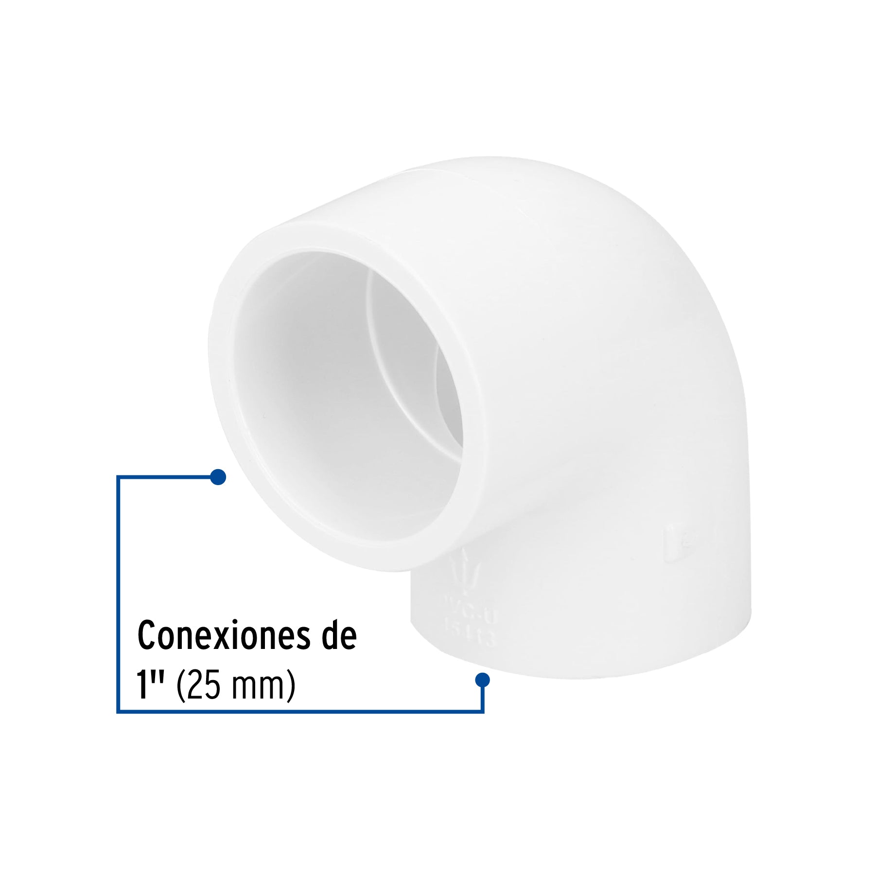 Codo 90° de PVC, 1"