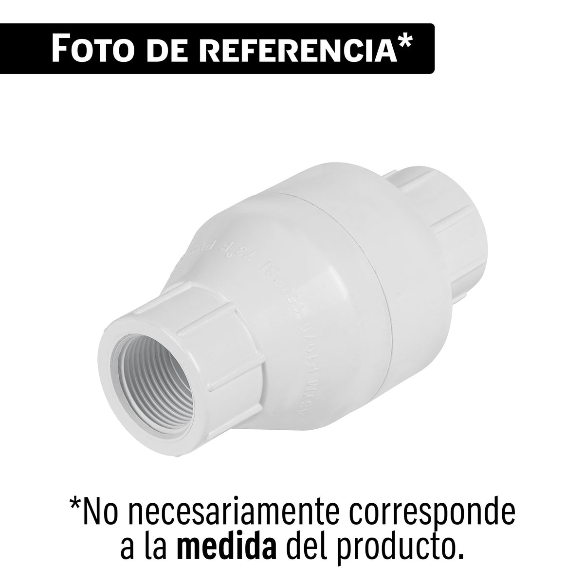 Válvula check de PVC 1' roscable, FOSET