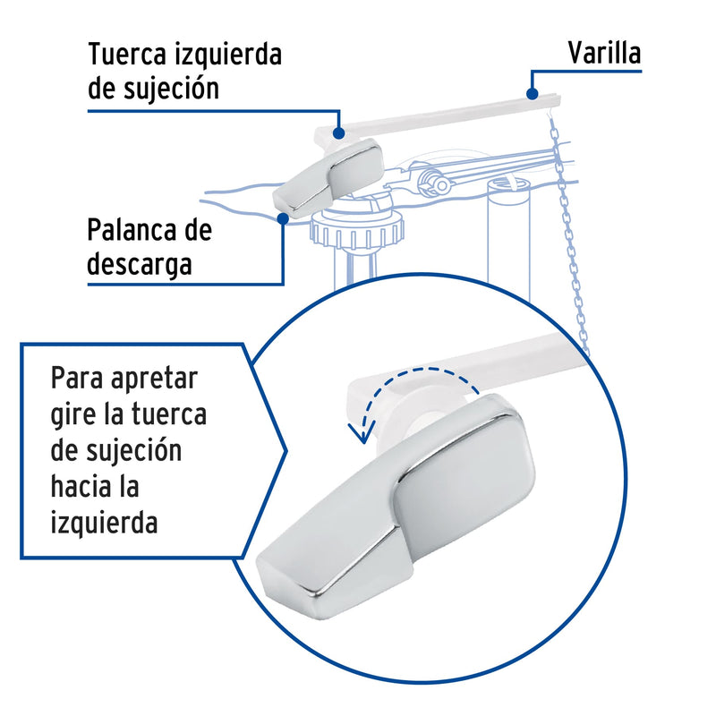 Palanca de plástico para WC