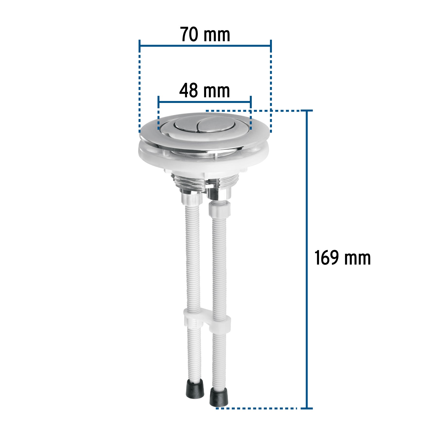 Botón superior universal p/válvula dual para WC, FOSET
