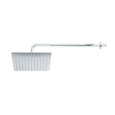 Regadera acero inoxidable, 10", con brazo, cromado, Riviera