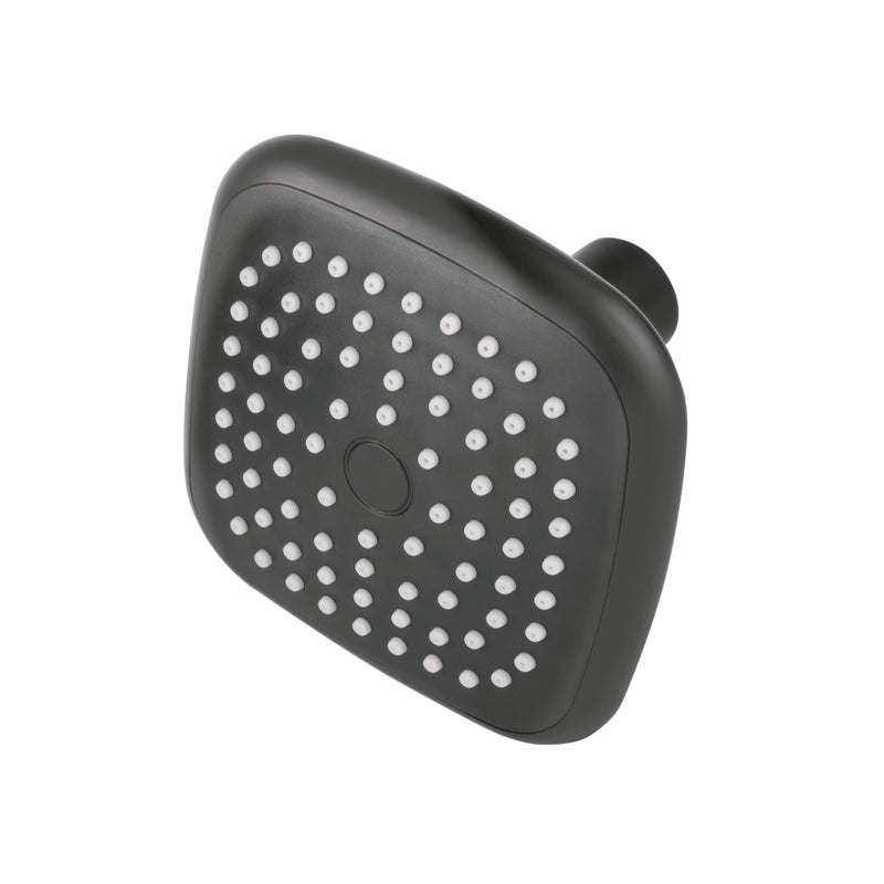 Regadera cuadrada de ABS 3-3/4' sin brazo, negro, Basic