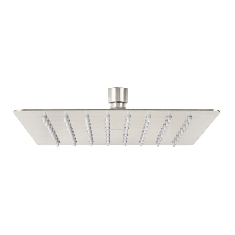 Regadera cuadrada 8', acero inox, sin brazo, satín, Túbig