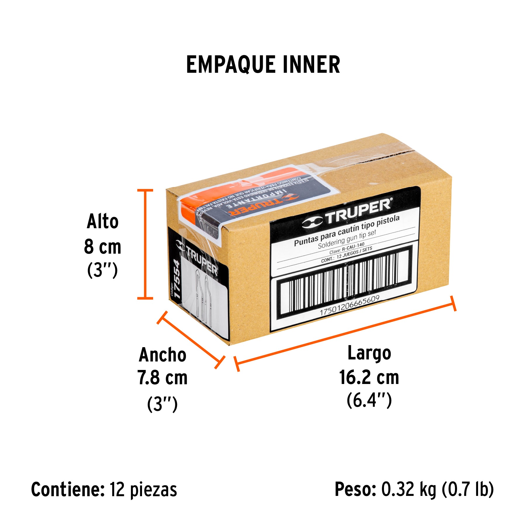 Puntas de repuestos para cautín tipo pistola CAU-140, 2 pzas