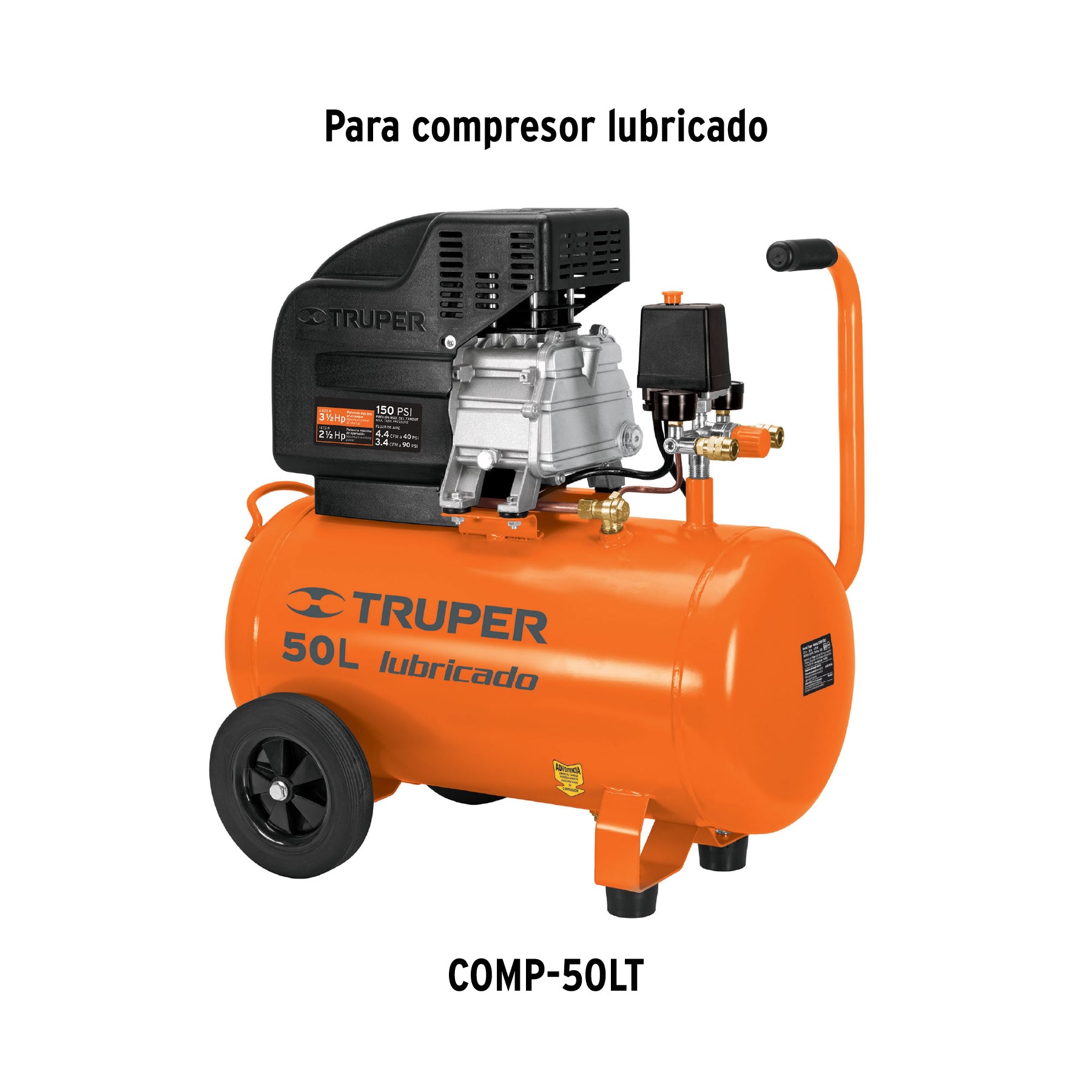 2 ruedas de repuesto para COMP-50LT, Truper