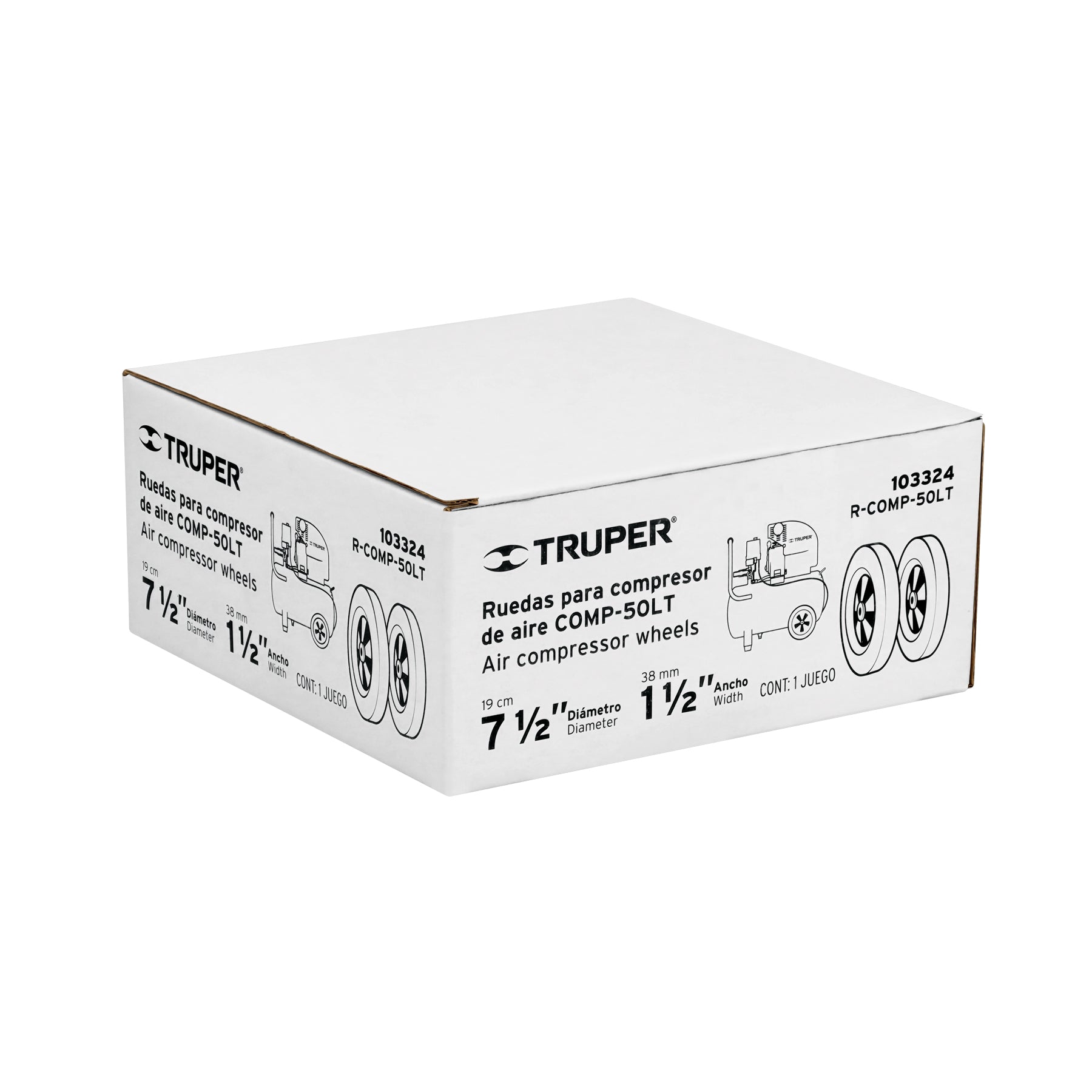 2 ruedas de repuesto para COMP-50LT, Truper