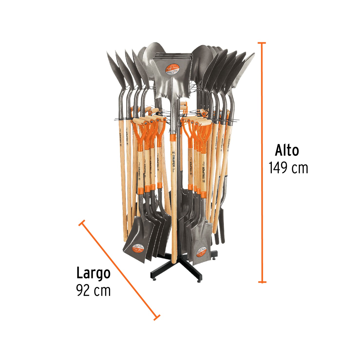 Rack giratorio para palas y bieldos