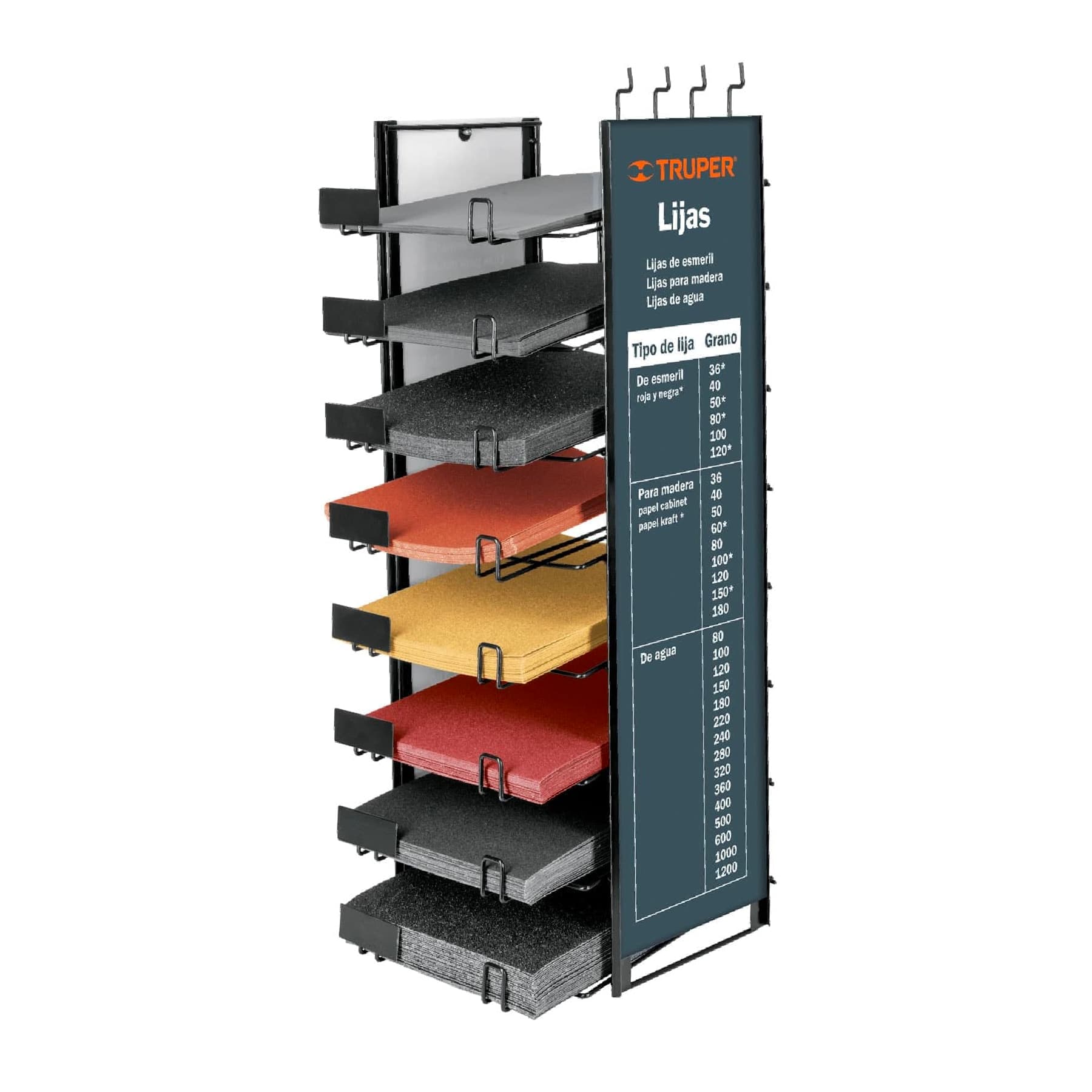 Rack para lijas, sin producto