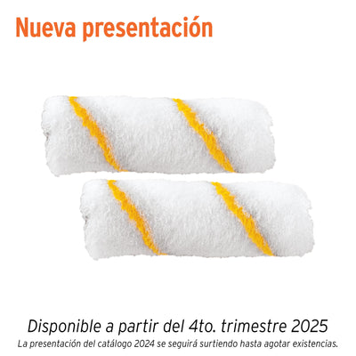 Repuesto para mini rodillo p/pintar,felpa de nylon, 4 x 3/8"