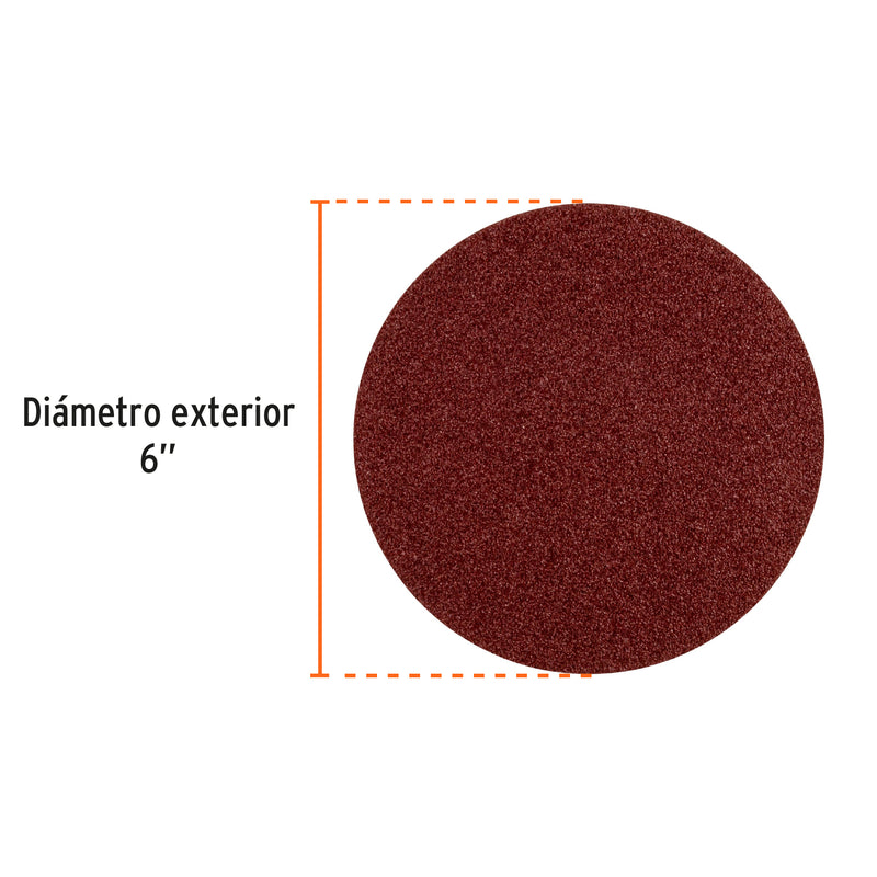 Disco grano 100 para lijadora PUL 4x6, funda con 3 pzas