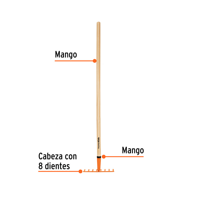 Rastrillo para niños, mango 40-1/2"