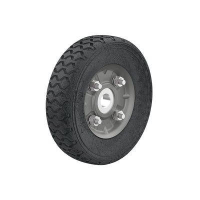 Rueda de hule sólido imponchable 6", un balero, PRETUL