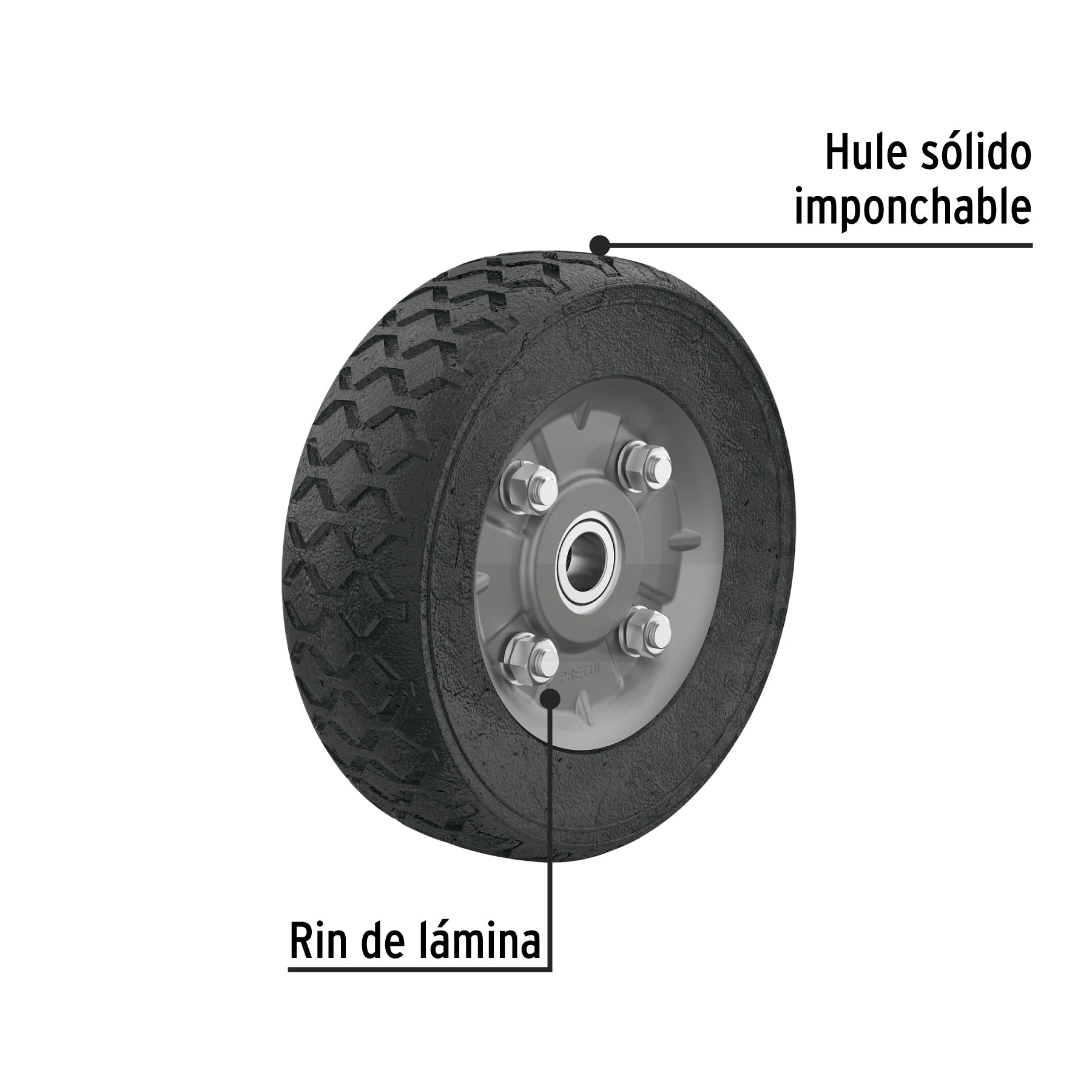 Rueda para diablo 7", doble balero