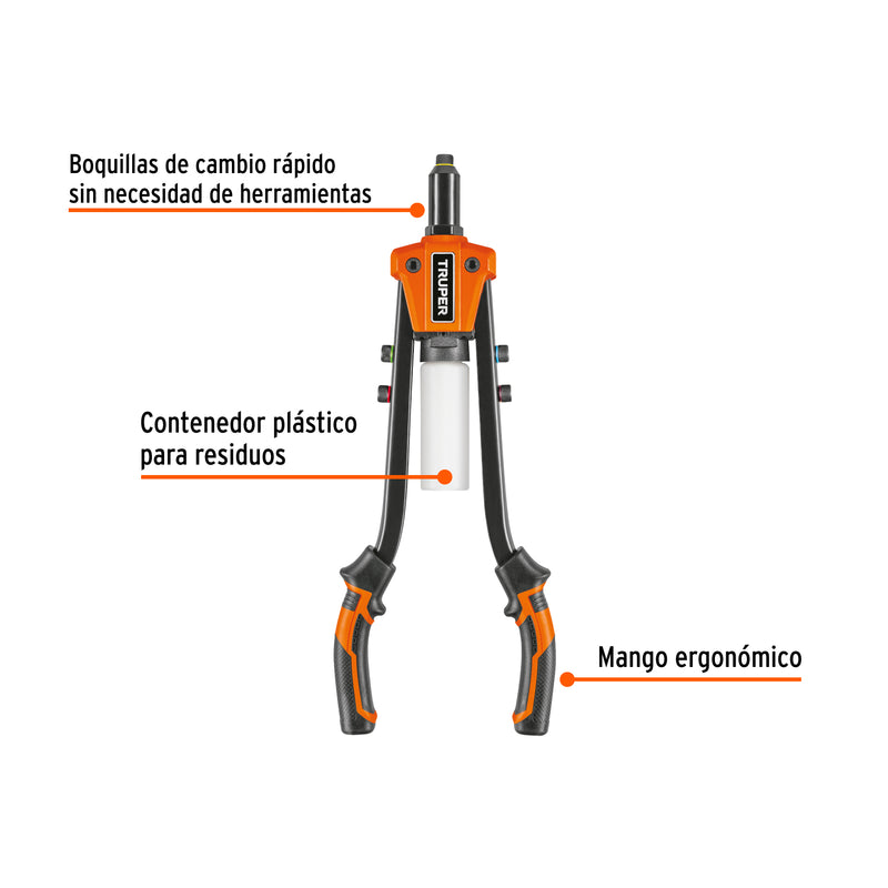 Remachadora a dos manos tipo tijera