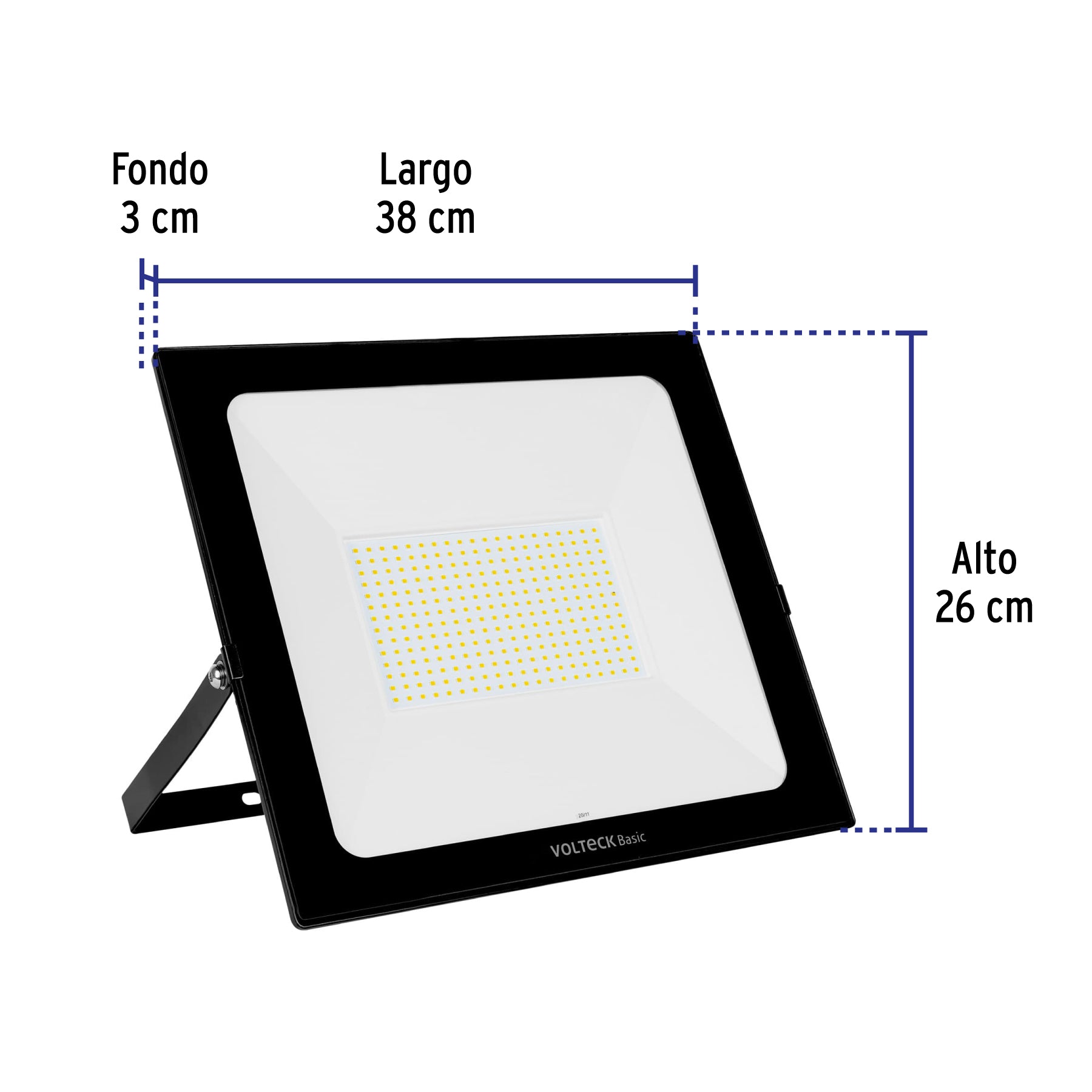 Reflector ultra delgado LED, 200W, luz cálida,Volteck Basic