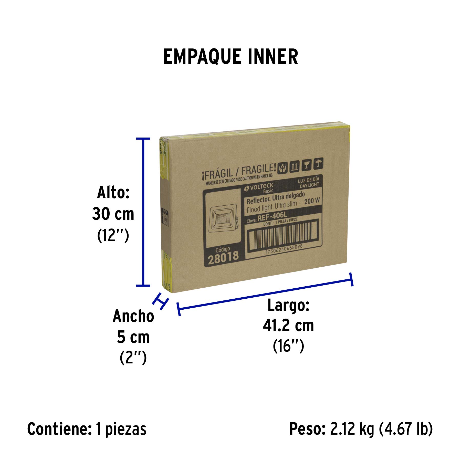 Reflector ultra delgado de LED, 200 W