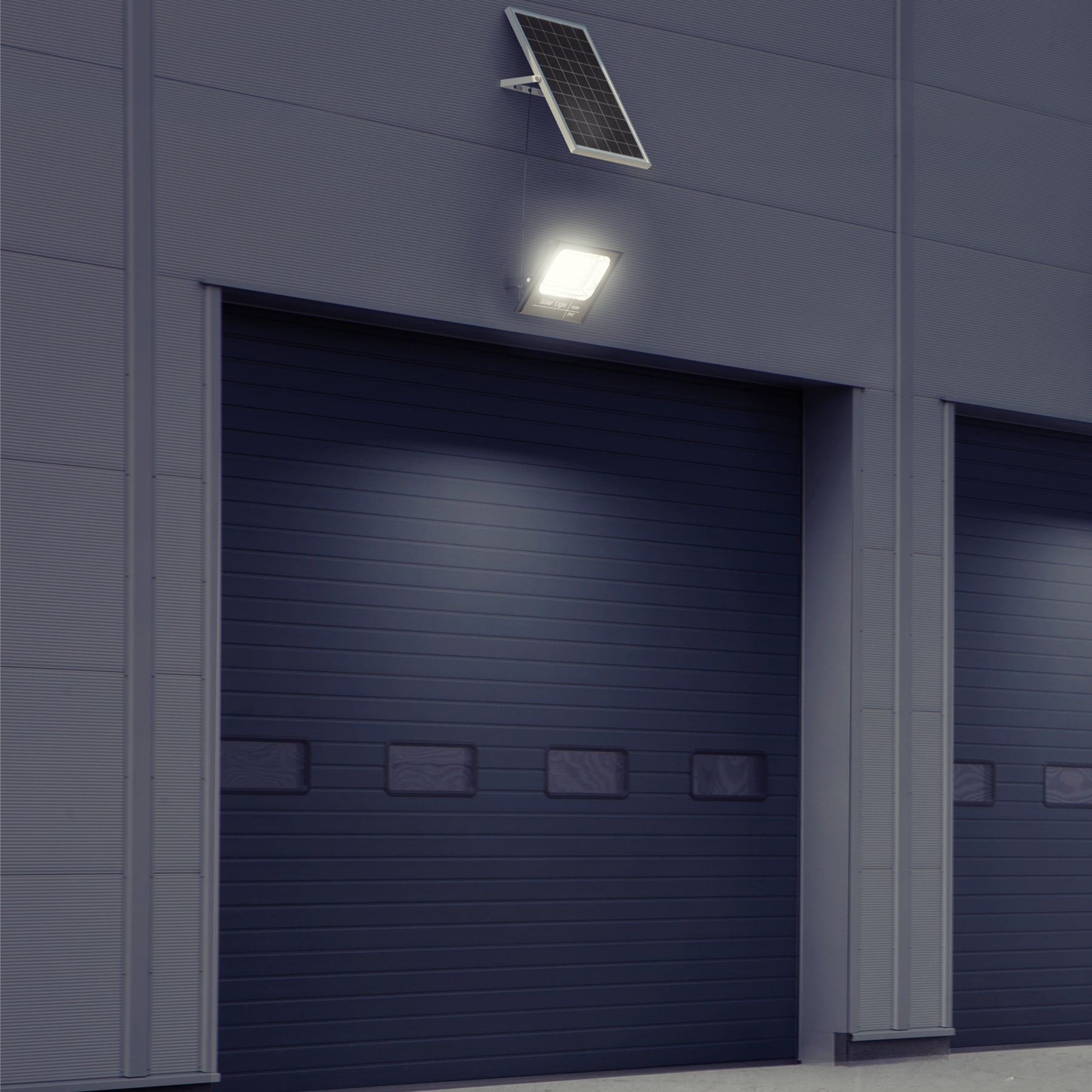 Reflector Led 60 W con panel solar, luz de día, Volteck