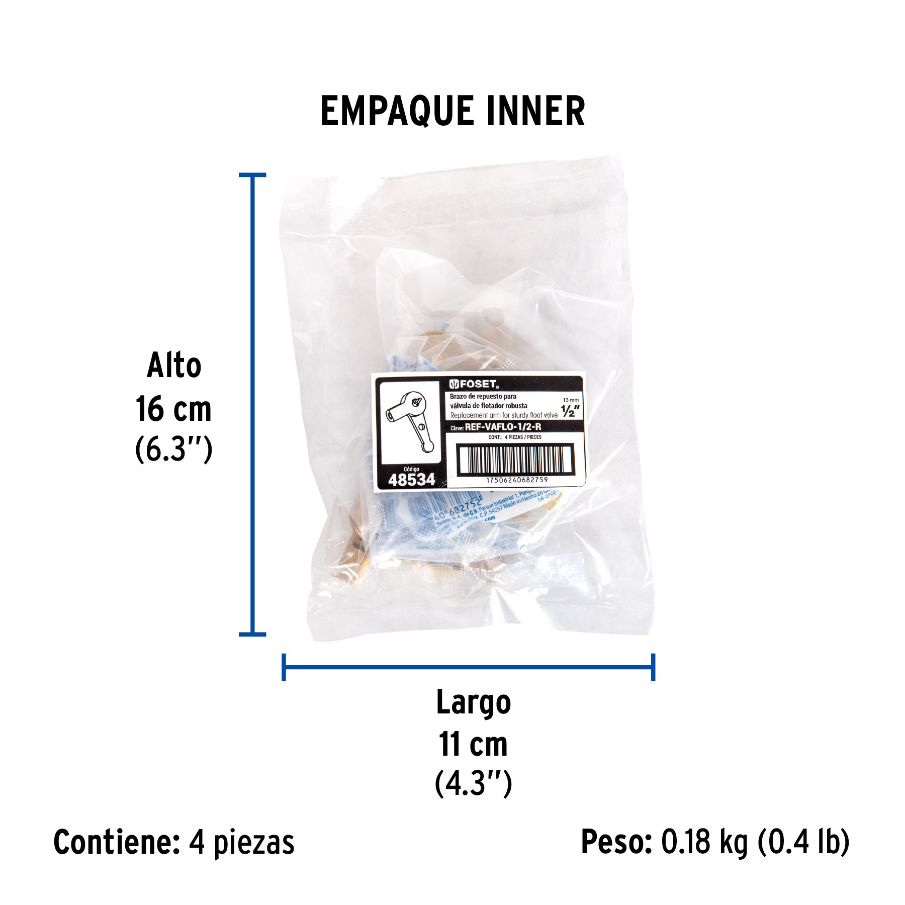 Repuesto de balancín para VAFLO-1/2-R