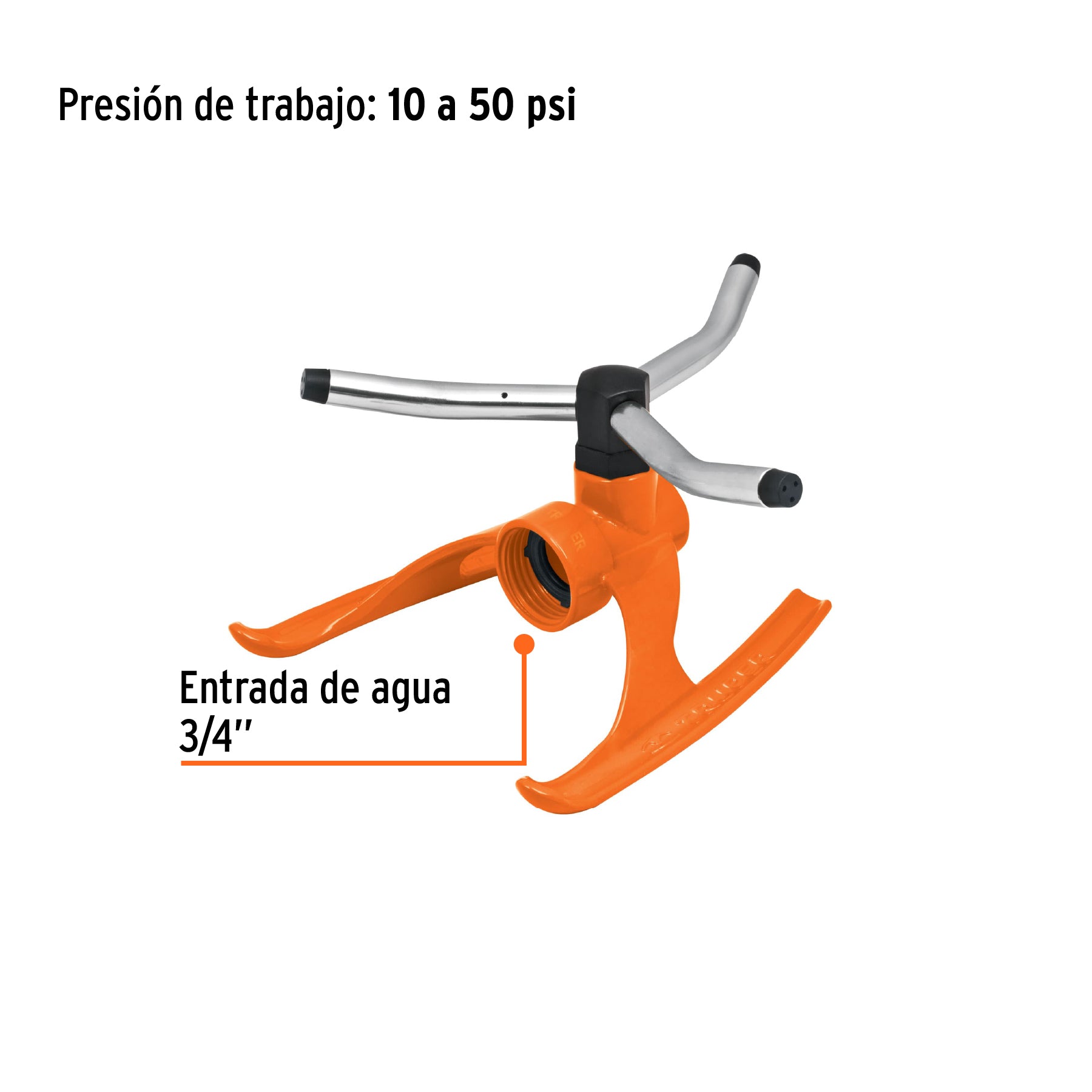 Regadera giratoria con 3 brazos color natural