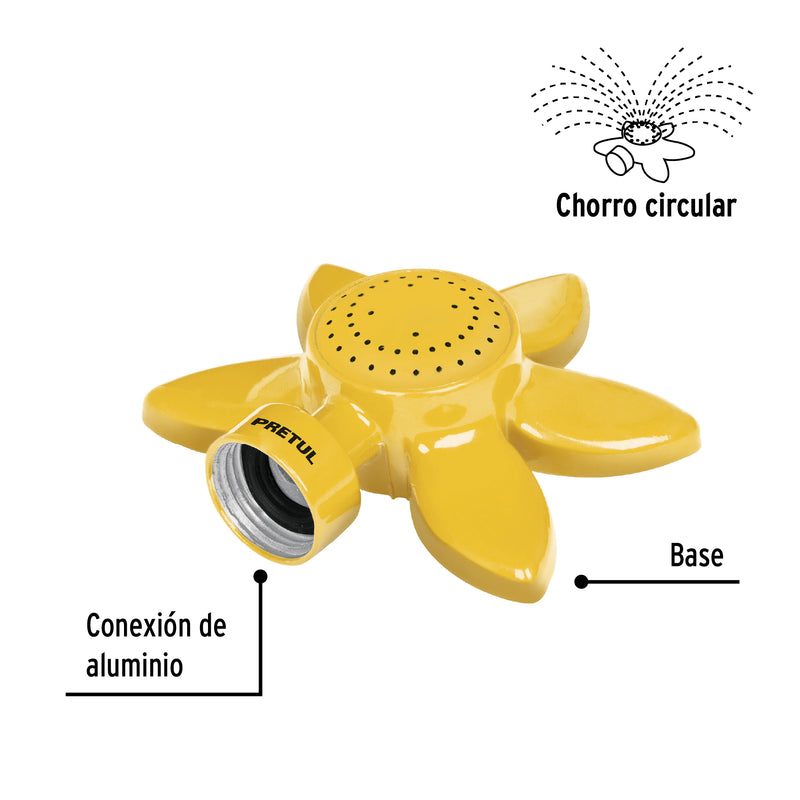 Aspersor de chorro circular con flor