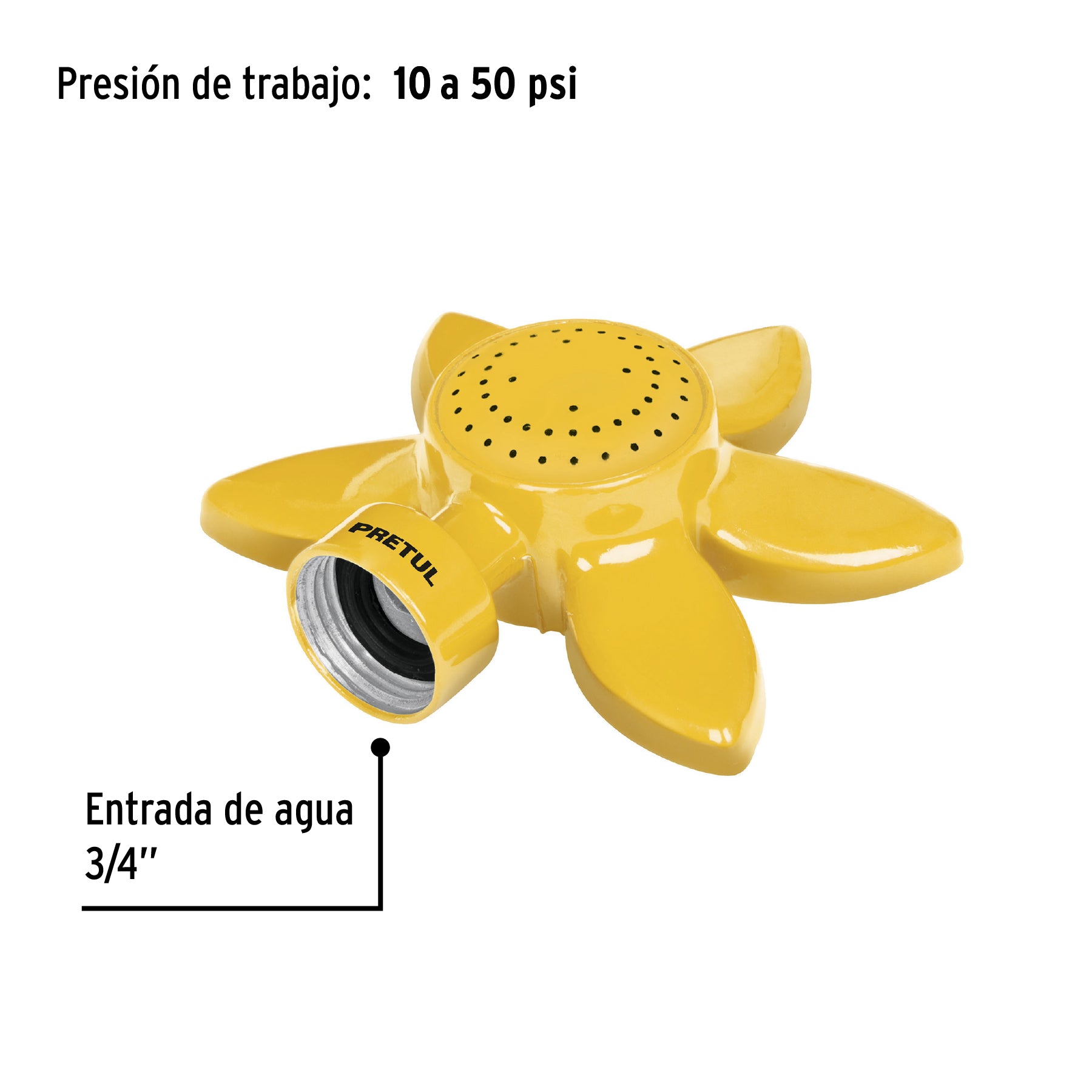 Aspersor de chorro circular con flor