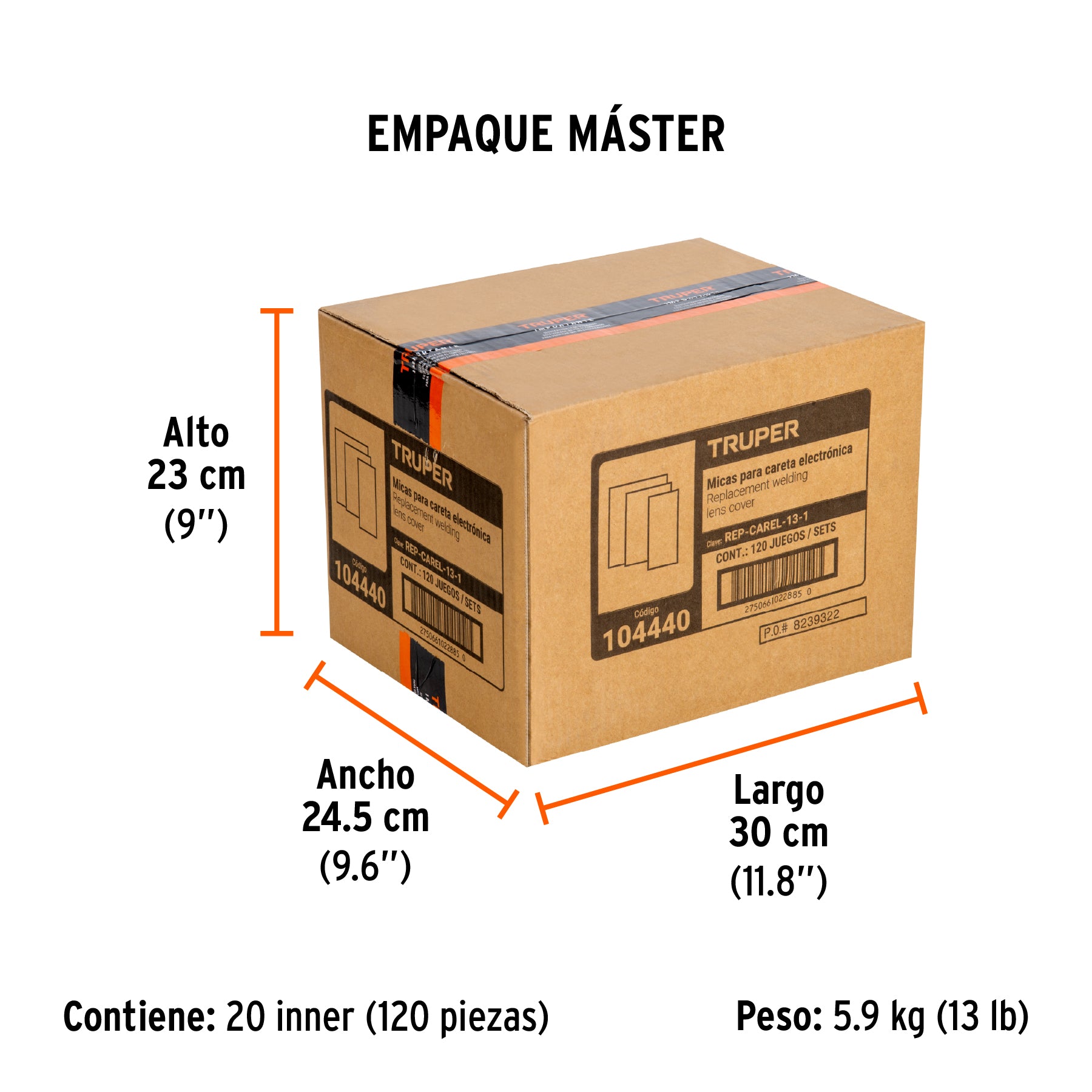 Bolsa con 2 micas para careta CAREL-13 (2025), TRUPER