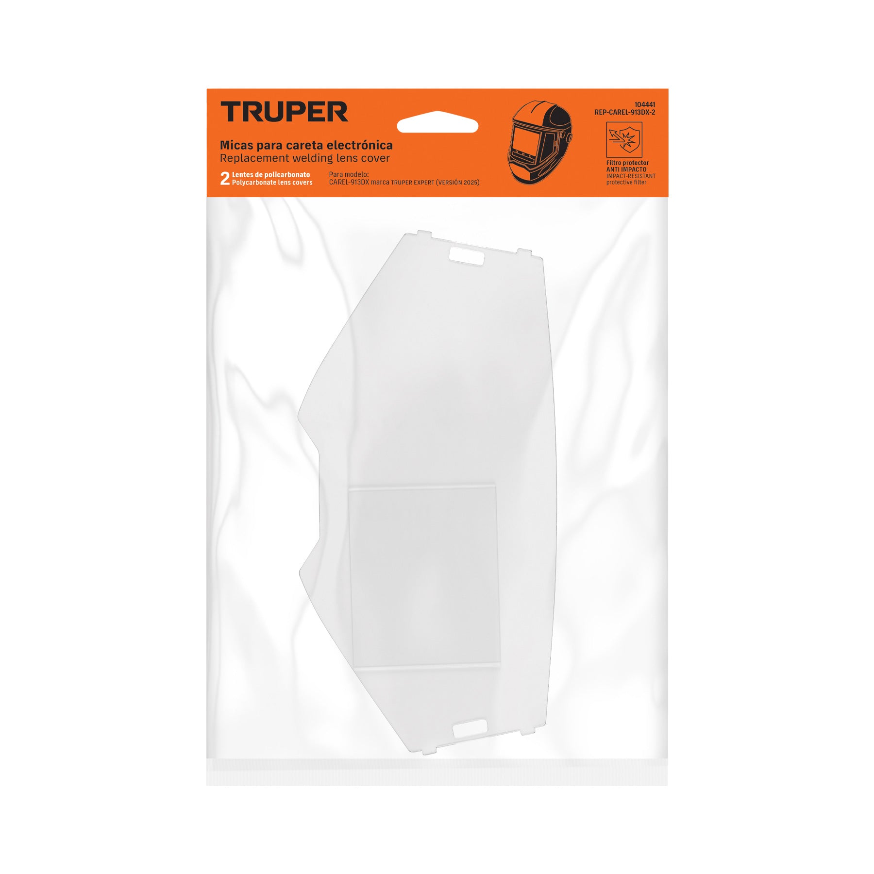 Bolsa con 2 micas para careta CAREL-913DX (2025), TRUPER