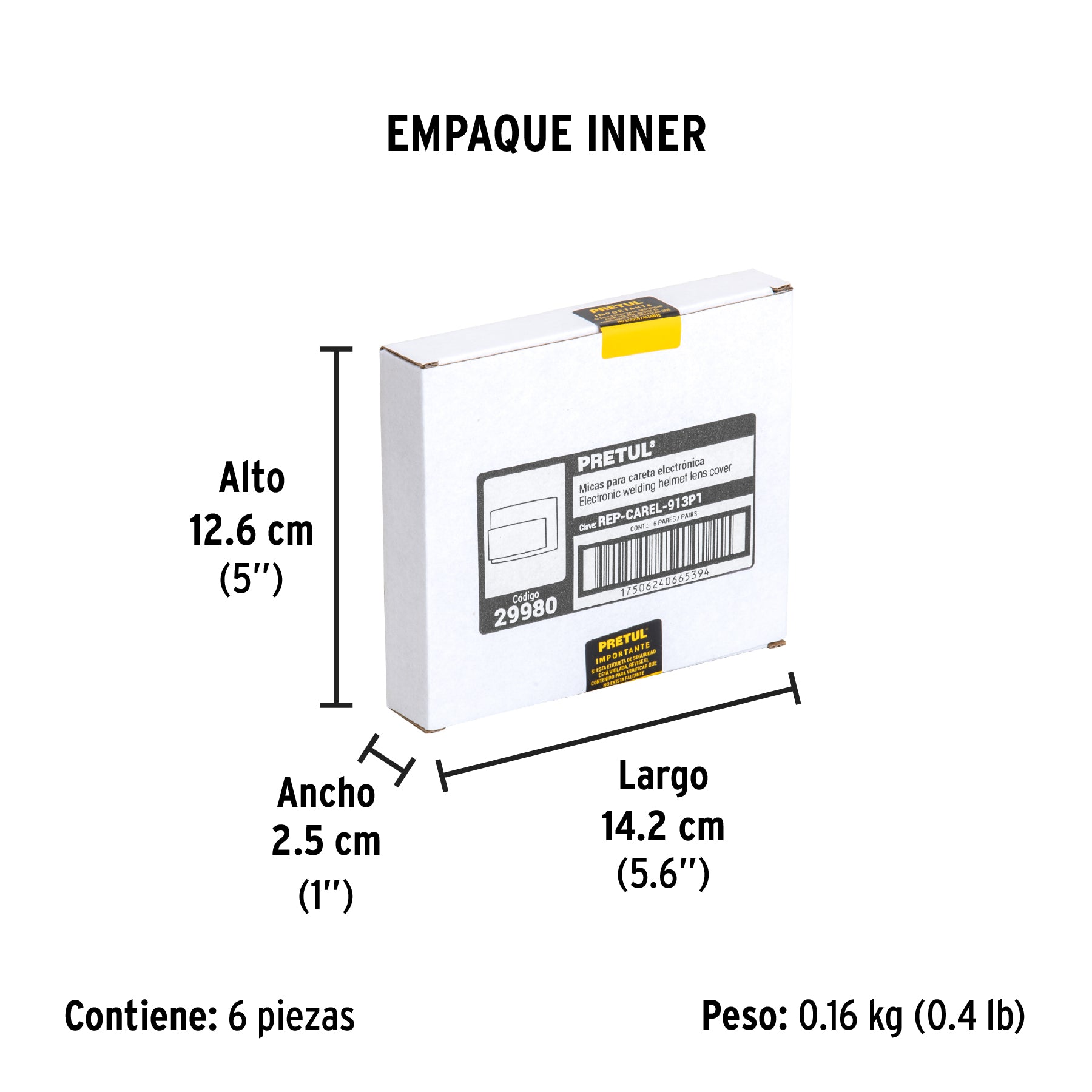 Repuesto de micas para caretas electrónicas CAREL-913P1
