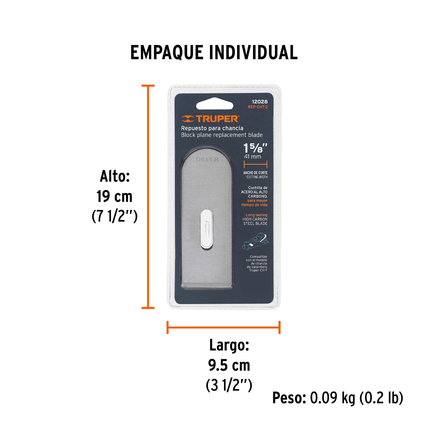 Repuesto de cuchilla para cepillo ch-7