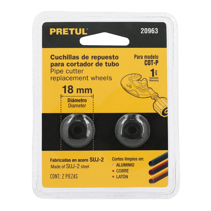 Repuesto de cuchillas para cortador de tubo COT-P, 2 piezas