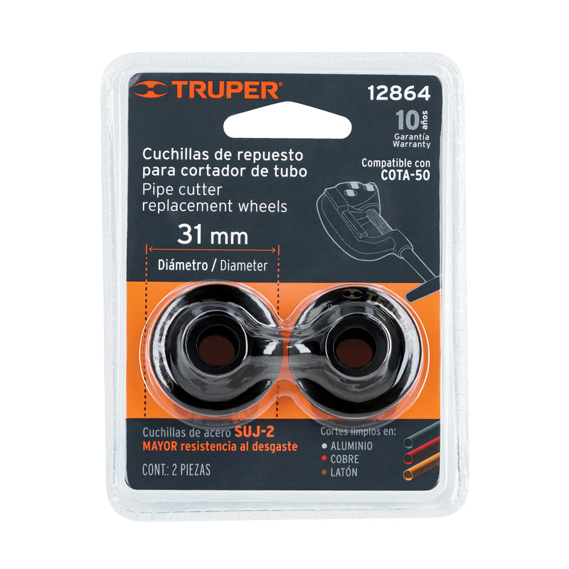 Repuesto de cuchillas para cortador de tubo COTA-50, 2 pzas