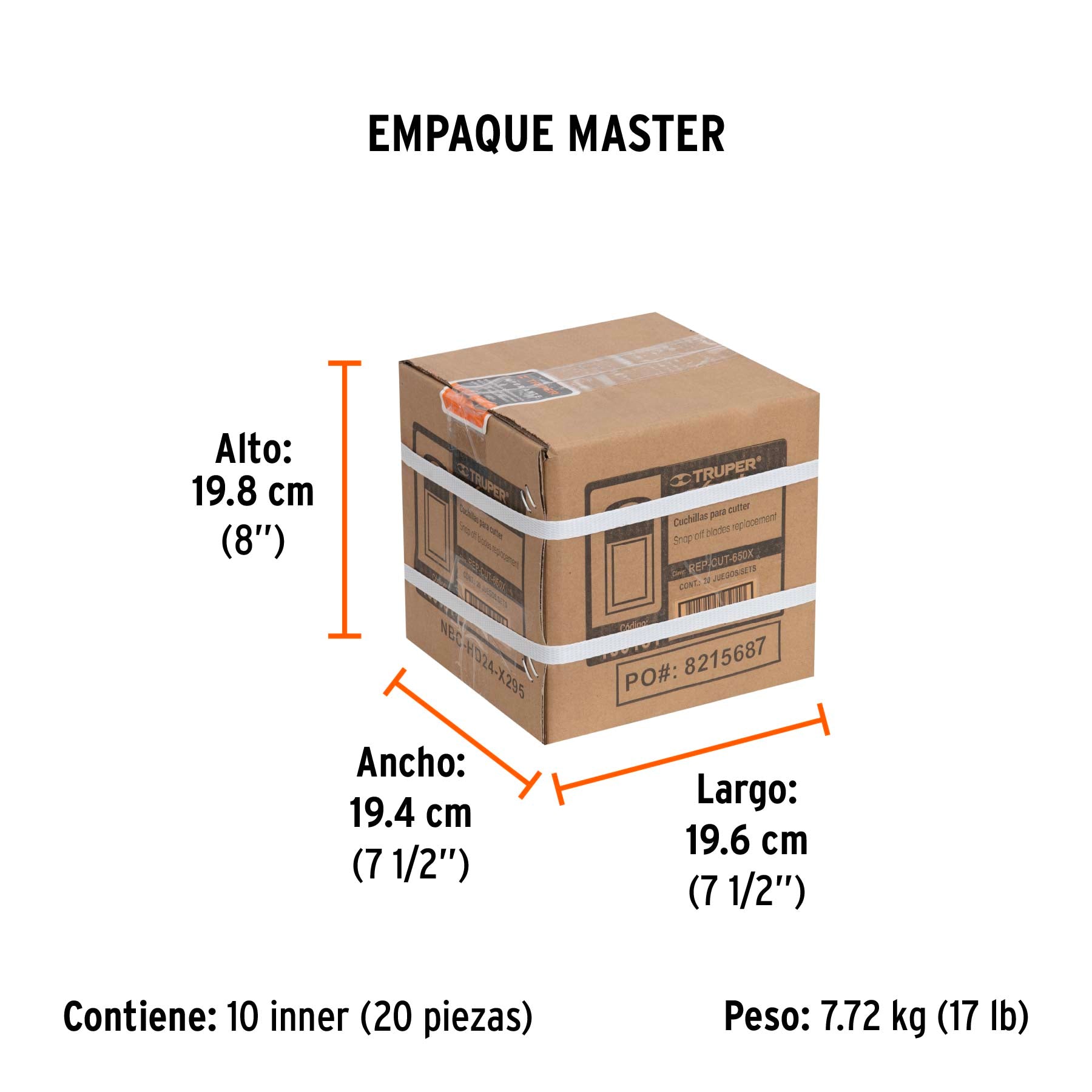 Cuchillas de repuesto para cutter de 18mm, 50 piezas, Expert