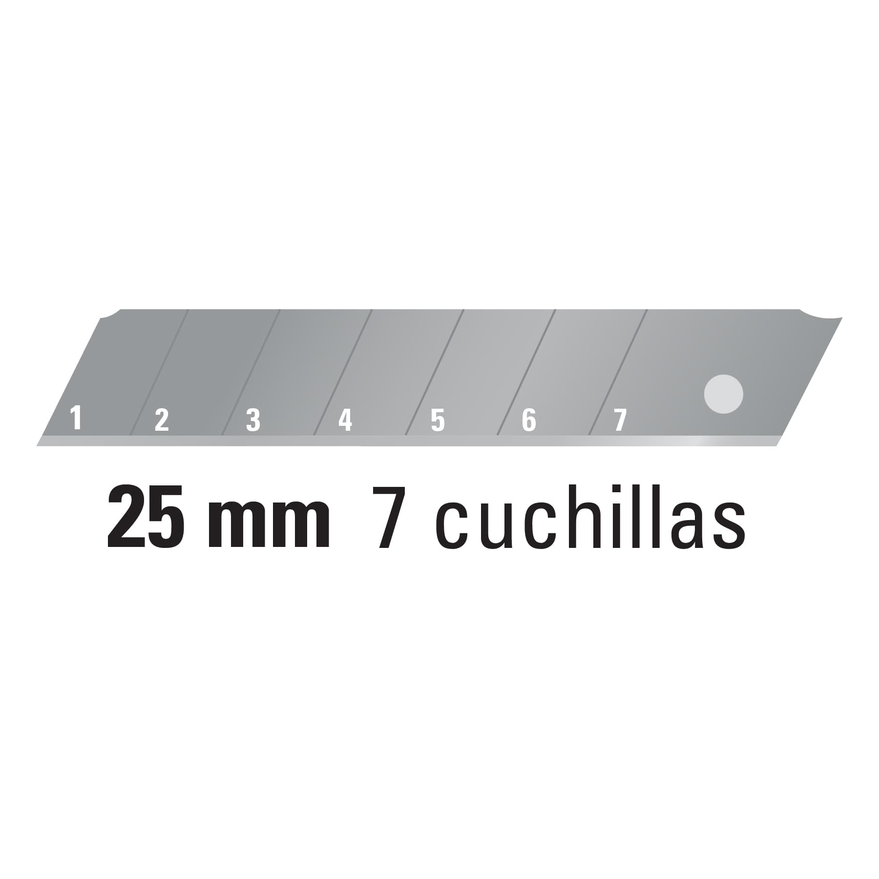 Cuchillas de repuesto para cutter de 25mm, 10 piezas, Expert