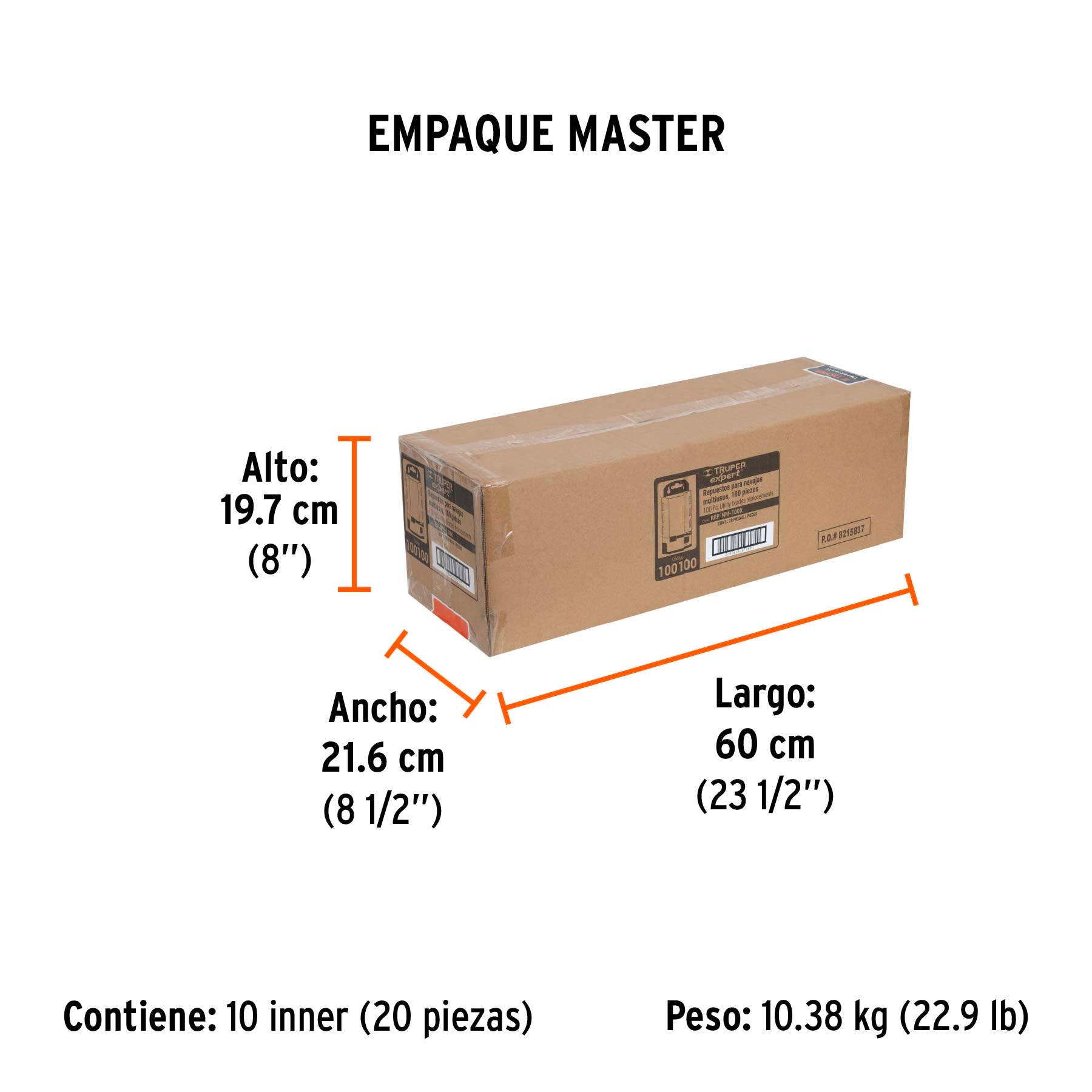Cuchillas de repuesto para NV-7X y NM-6, 100 piezas, Expert