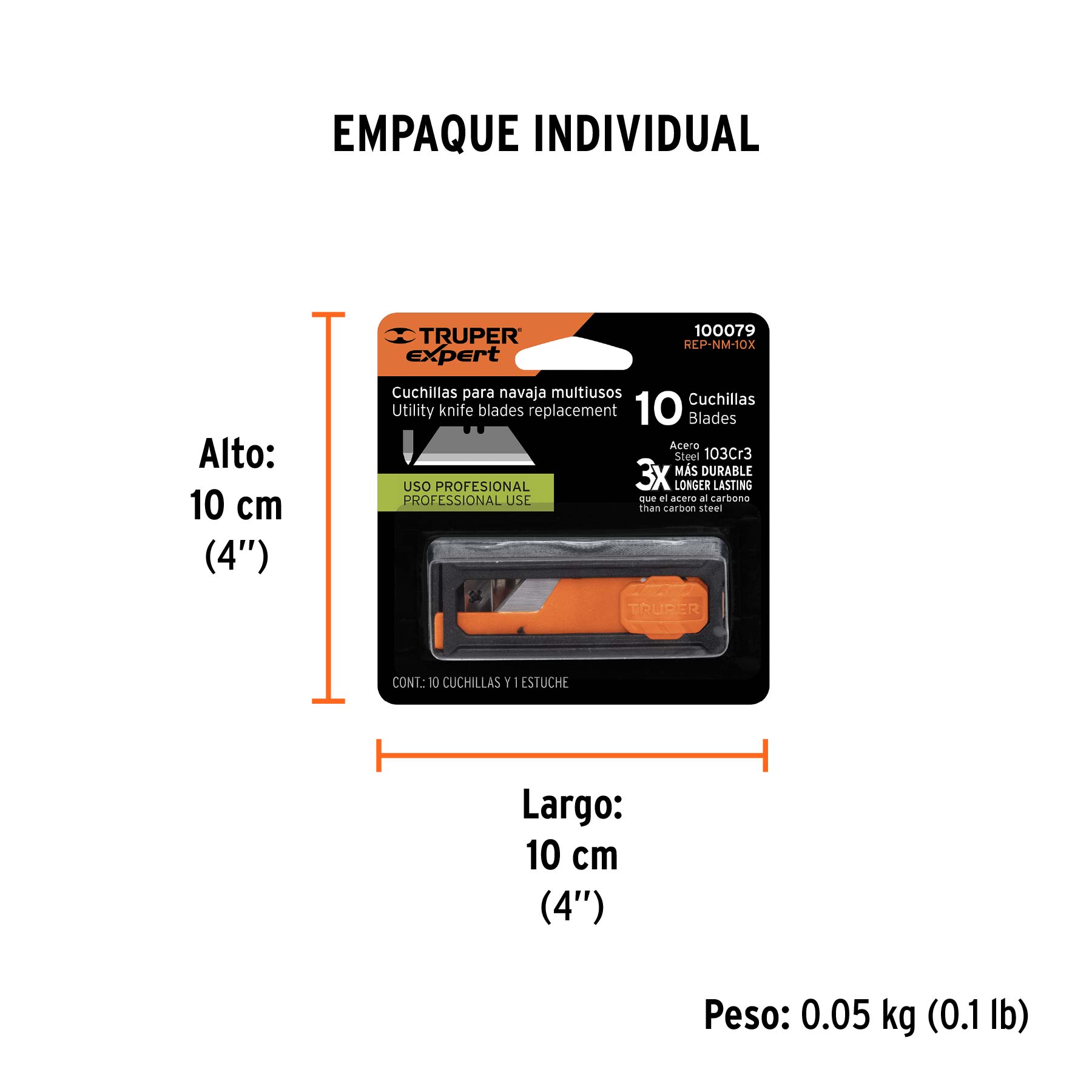 Cuchillas de repuesto para NV-7X y NM-6, 10 piezas, Expert