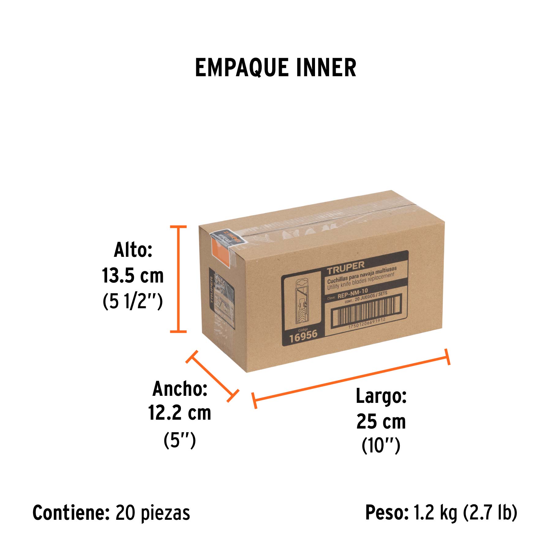 Cuchillas de repuesto para NV-7 y NM-7, 10 piezas