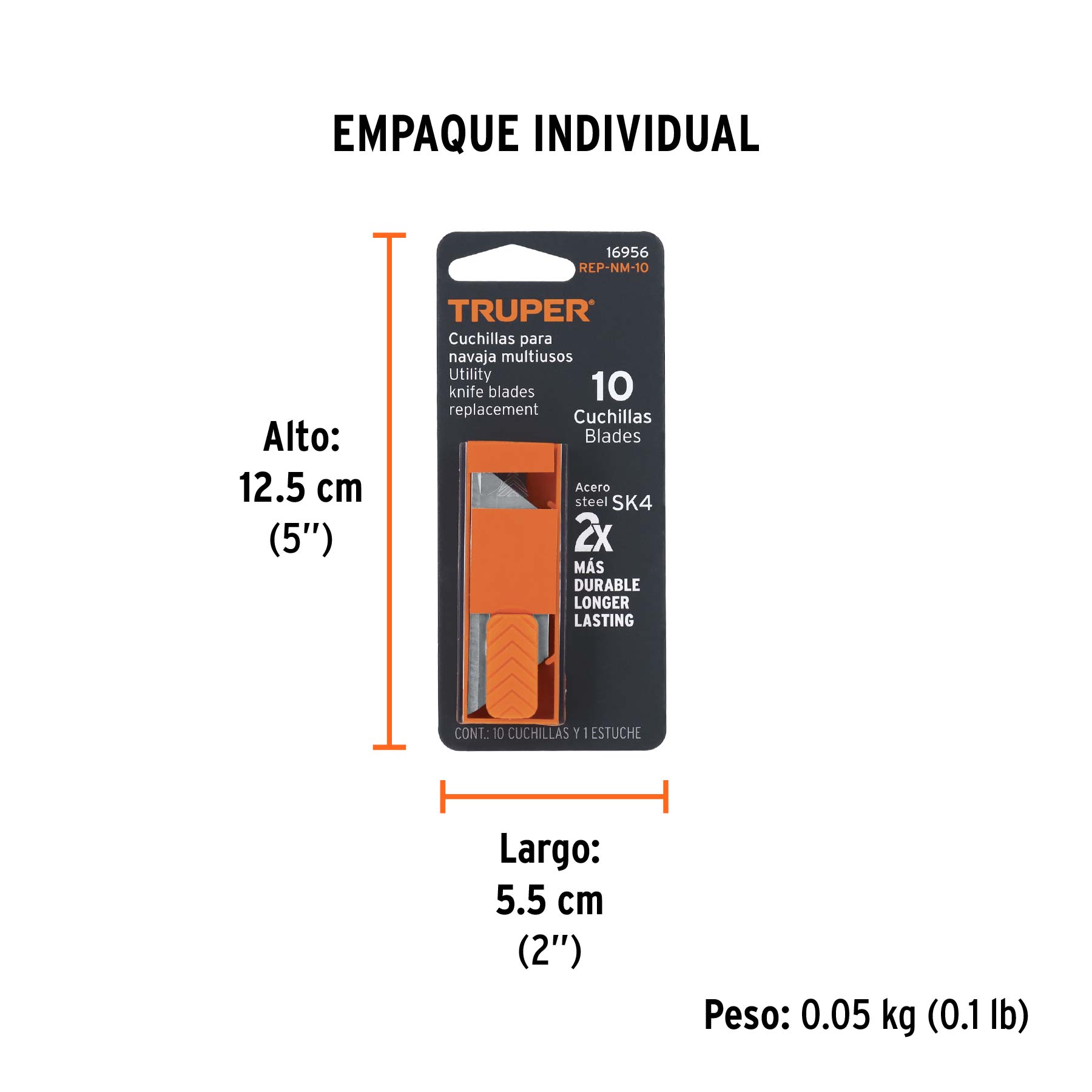 Cuchillas de repuesto para NV-7 y NM-7, 10 piezas
