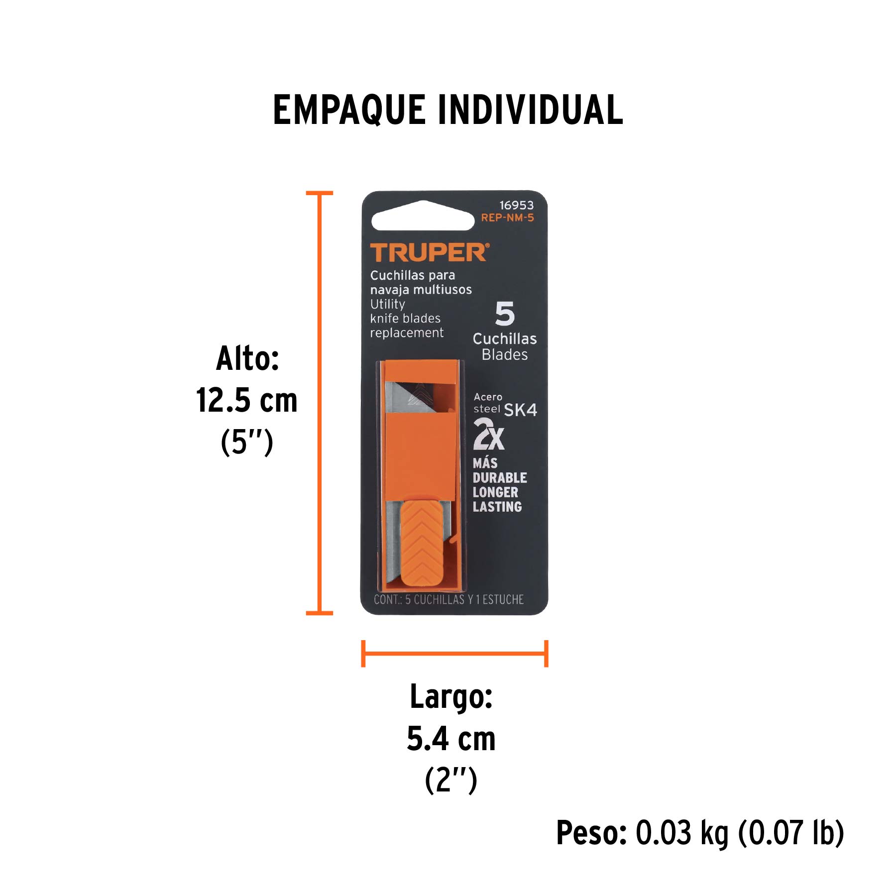 Cuchillas de repuesto para NV-7 y NM-7, 5 piezas