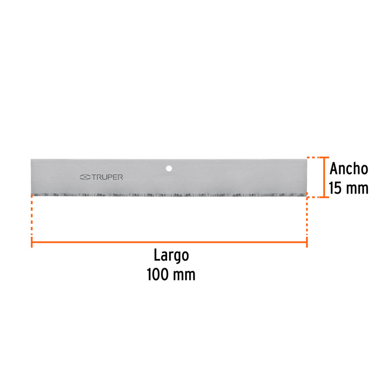 Repuesto para raspador metálico RASP-4, blister 5 piezas