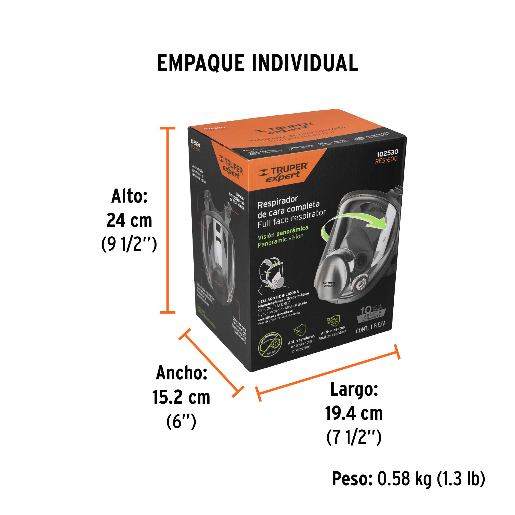 Respirador de cara completa, Truper