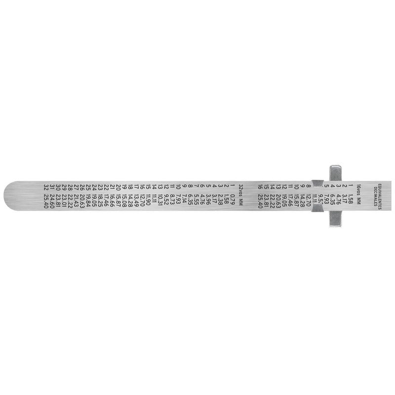 Regla de acero inoxidable de bolsillo, 15 cm