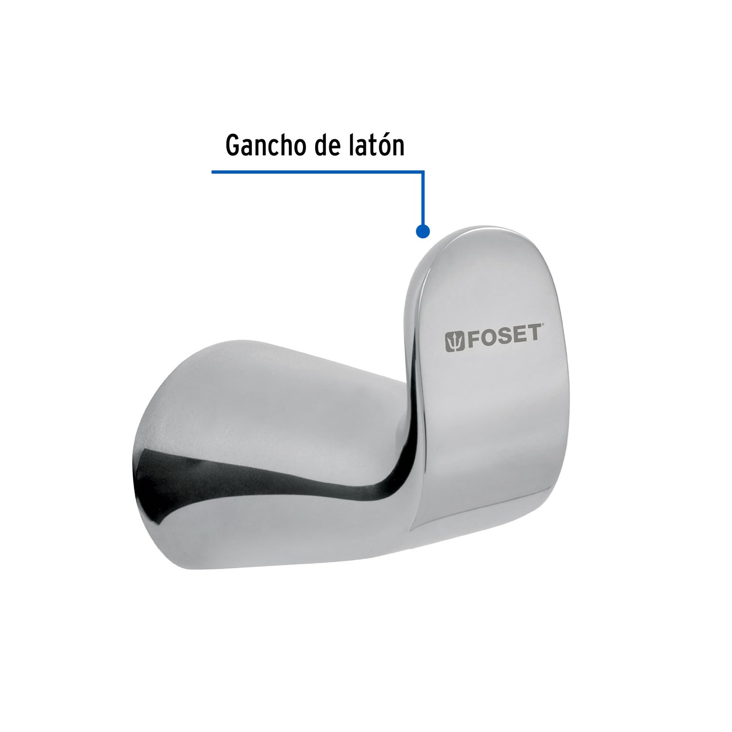 Gancho sencillo para toalla línea Riviera