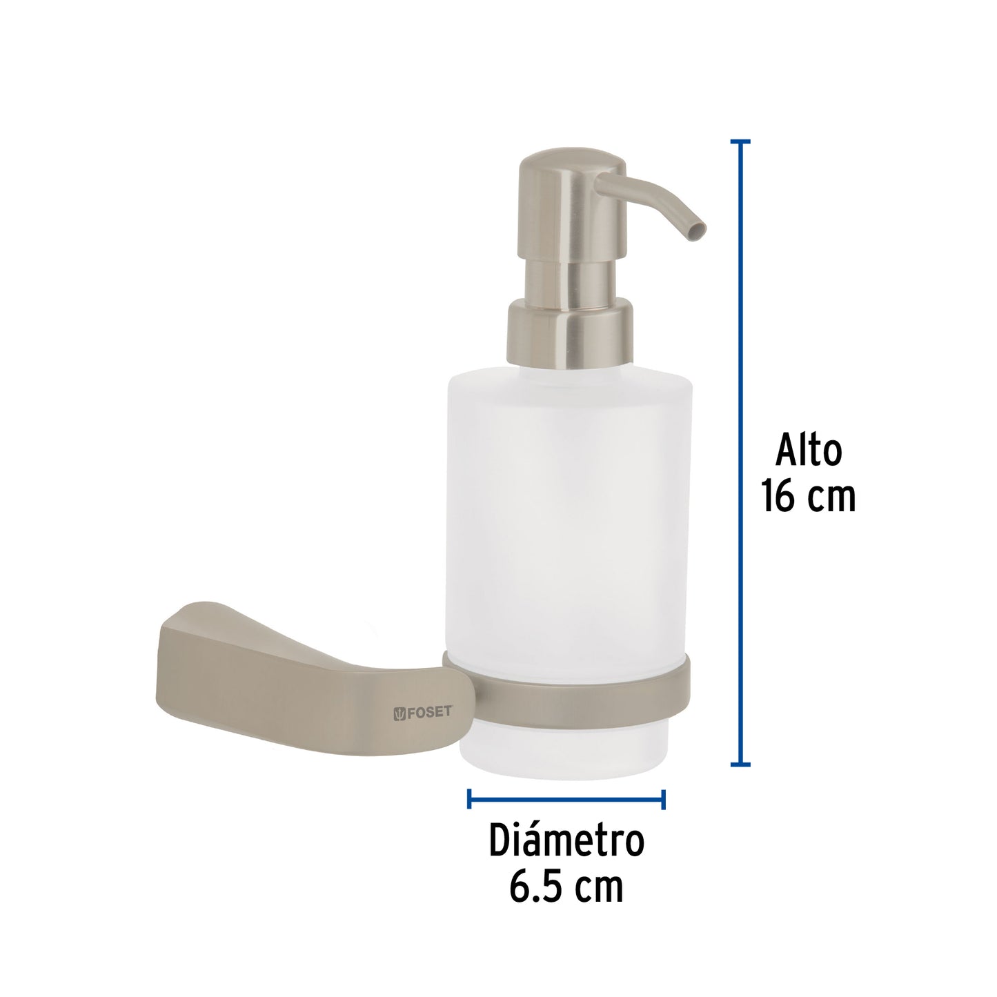 Dispensador de jabón, satinado, Riviera