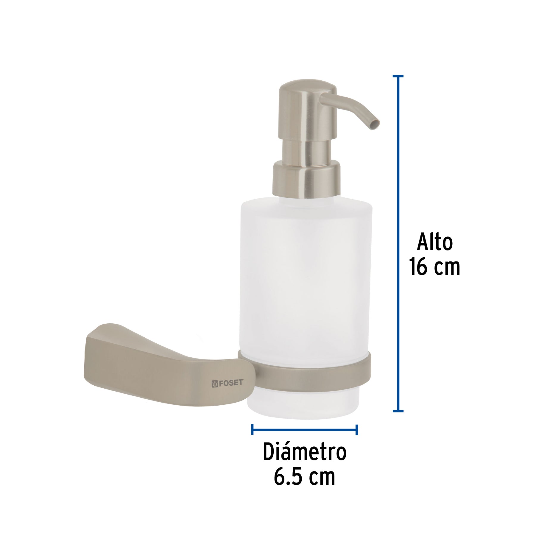 Dispensador de jabón, satinado, Riviera
