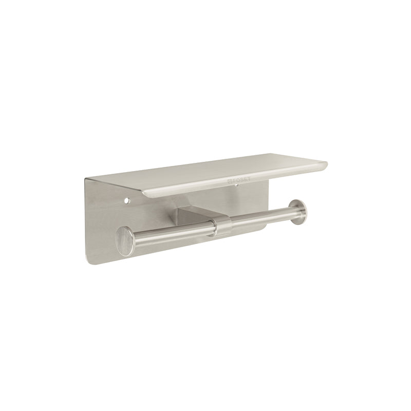 Porta rollo doble con soporte para celular, satín, Riviera
