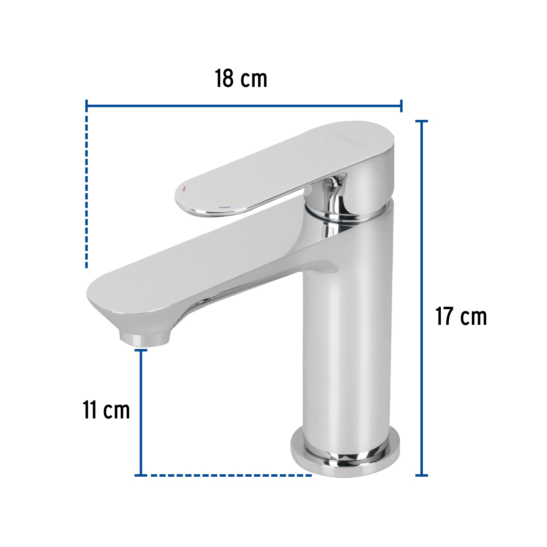Monomando corto para lavabo, Riviera