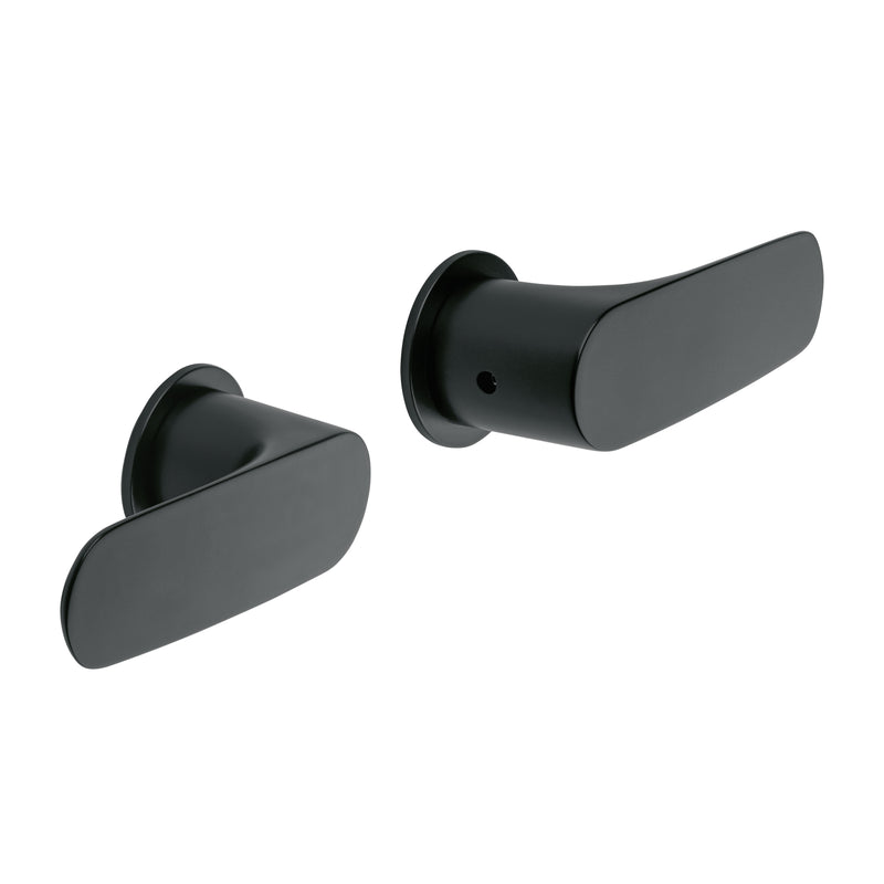 Juego manerales palanca para regadera, negro, FOSET RIVIERA