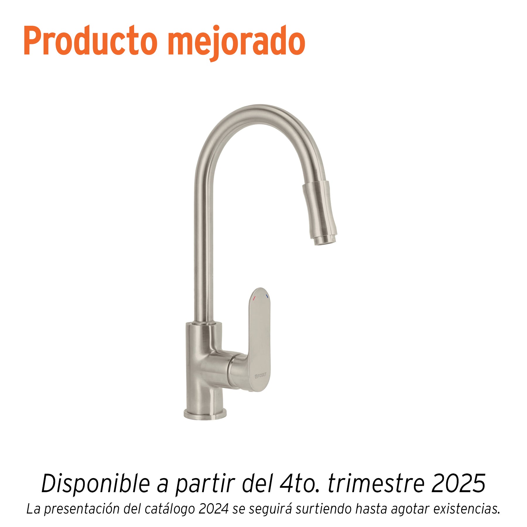 Mezcladora para fregadero, manguera extraible, satín,Riviera